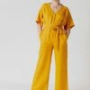 KOMODO Clothing Astir Tencel™ & Linen Jumpsuit | Tangerine