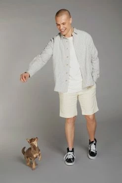 KOMODO Deller Organic Cotton Striped Shirt | Navy