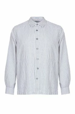 KOMODO Deller Organic Cotton Striped Shirt | Navy
