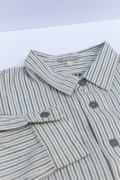 KOMODO Deller Organic Cotton Striped Shirt | Navy