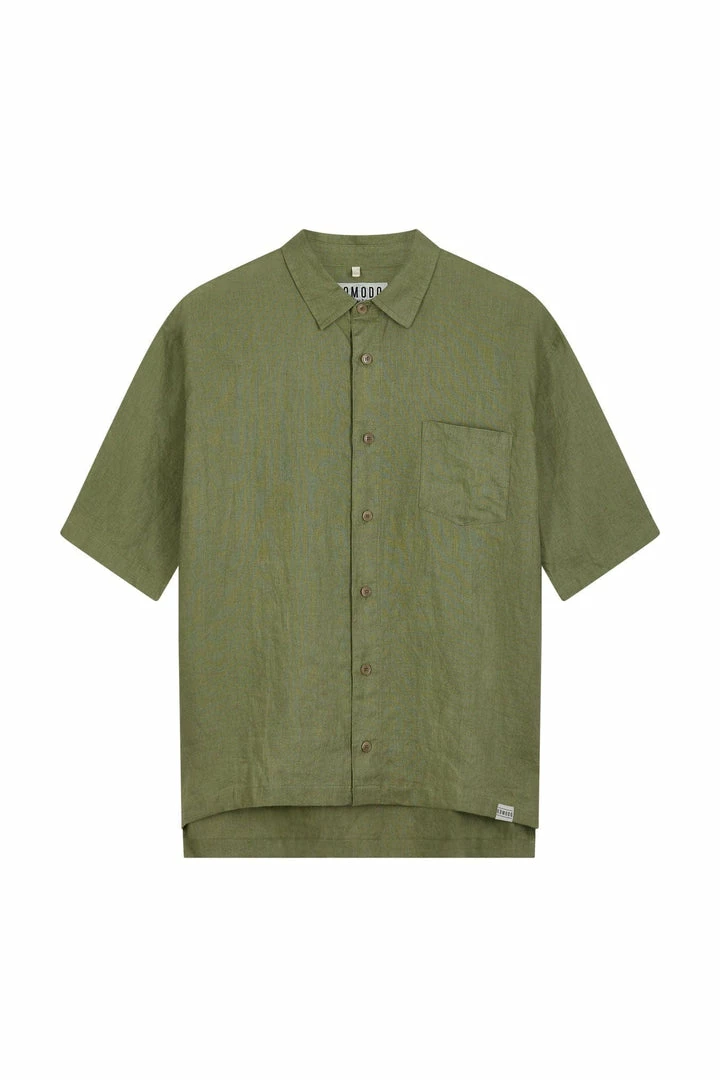 KOMODO Dingwalls Organic Linen Button-up Shirt | Sage Green Clothing 5 KOMODO Dingwalls Organic Linen Button-up Shirt | Sage Green Clothing