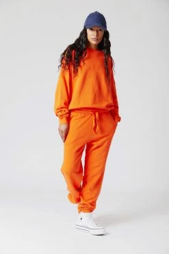 KOMODO Evie Women's Organic Cotton Tracksuit Bottoms | Orange