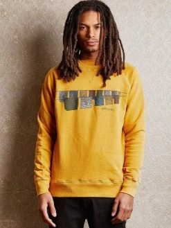 KOMODO Clothing Free Tibet Men's Organic Cotton Sweatshirt | Mustard