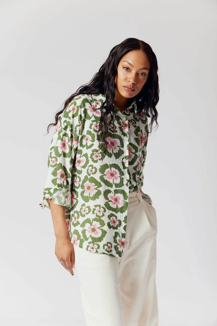 KOMODO Hanako Organic Cotton Shirt | Floral Print 5 KOMODO Hanako Organic Cotton Shirt | Floral Print