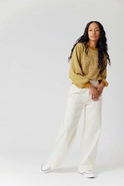 KOMODO Hope Organic Cotton Puff Sleeve Jumper | Tan