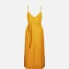 KOMODO Clothing Iman Tencel™ & Linen Slip Dress | Tangerine