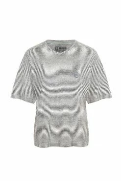KOMODO Clothing Inga Organic Hemp Cotton T-Shirt | Navy Stripe