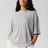 KOMODO Clothing Inga Organic Hemp Cotton T-Shirt | Navy Stripe