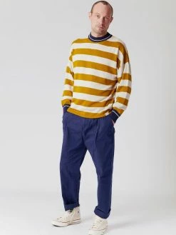 KOMODO Jagger Striped Organic Cotton Jumper | Tan