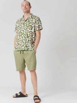 KOMODO Jerry Men's Organic Linen Shorts | Khaki
