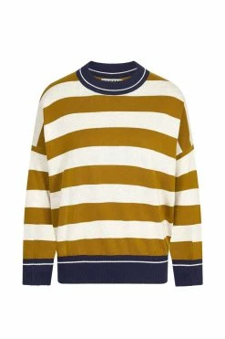 KOMODO Joni Organic Cotton Striped Jumper | Tan Clothing 7 KOMODO Joni Organic Cotton Striped Jumper | Tan Clothing