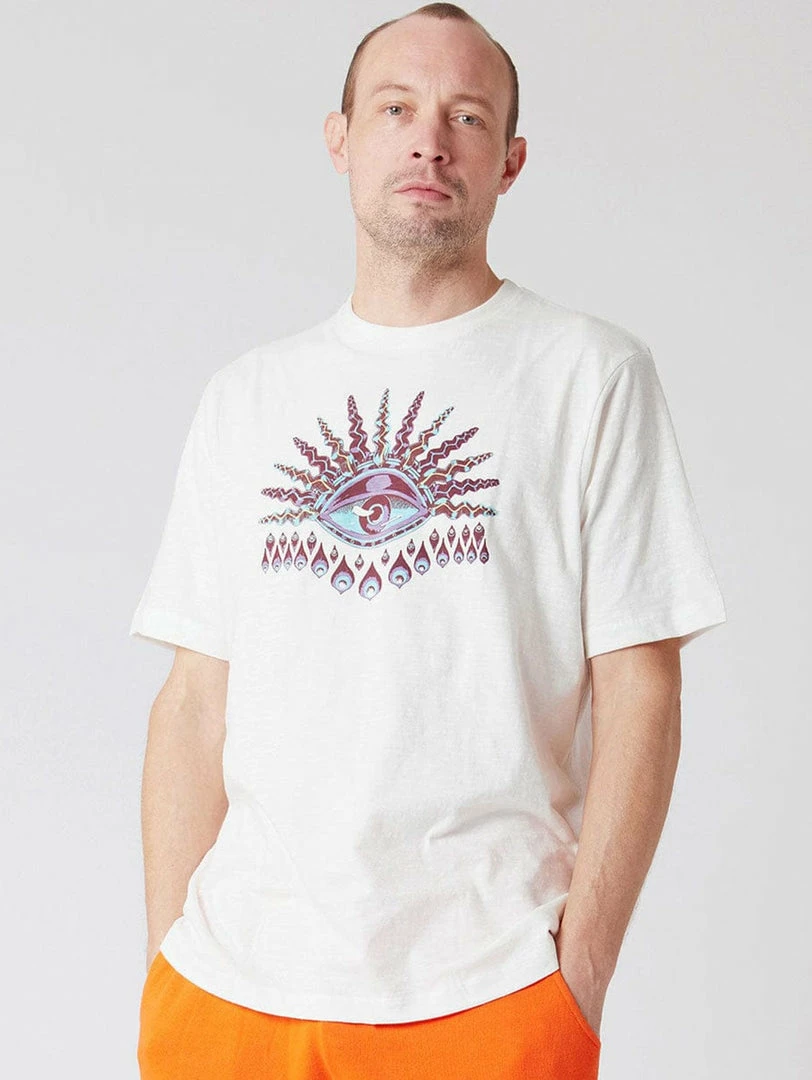 Komodo's Eye Men's Organic Cotton T-shirt | Off-White Clothing 3 Komodo's Eye Men's Organic Cotton T-shirt | Off-White Clothing