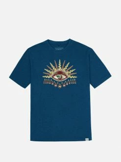 Komodo's Eye Men's Organic Cotton T-shirt | Teal Blue
