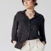 KOMODO Lule Cupro Vegan Silk Shirt | Black Clothing