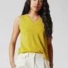 KOMODO Mala Organic Linen Sleeveless Top | Sap Green 2 KOMODO Mala Organic Linen Sleeveless Top | Sap Green