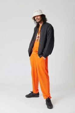 KOMODO Misty Men's Cupro Vegan Silk Bomber Jacket | Black