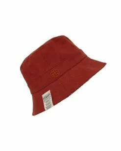 KOMODO Bucky Organic Cotton Unisex Hat | Bali Print Reversible To Red