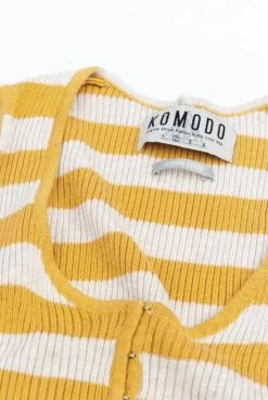 KOMODO Clothing Papaya Organic Cotton Striped Vest | Yellow
