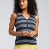 KOMODO Papaya Sleeveless Organic Cotton V-neck Top | Ink