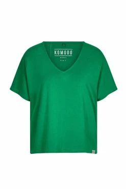 KOMODO Patti Lenzing™ Modal V-Neck T-Shirt | Jewel Green