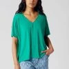 KOMODO Patti Lenzing™ Modal V-Neck T-Shirt | Jewel Green