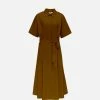 KOMODO Ashes Organic Cotton Midi-length Dress | Bronze Clothing
