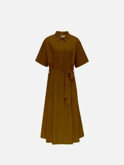 KOMODO Ashes Organic Cotton Midi-length Dress | Bronze Clothing