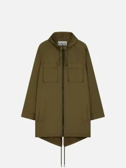 KOMODO River Recycled PET Waterproof Rain Coat | Khaki Clothing