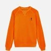KOMODO Tiger Pounce Women's Organic Cotton Crewneck | Orange