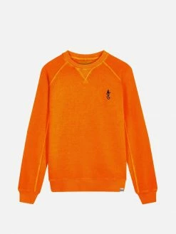 KOMODO Tiger Pounce Women's Organic Cotton Crewneck | Orange