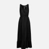 KOMODO Whirlygig Cupro Vegan Silk Maxi Dress | Black Clothing