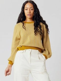 KOMODO Hope Organic Cotton Puff Sleeve Jumper | Tan