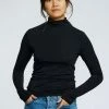 KOMODO Skinilla Modal Turtle Neck Long Sleeve Top | Black Clothing