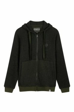 KOMODO Clothing Sydney Men's Organic Cotton Zip Hoodie | Army Green