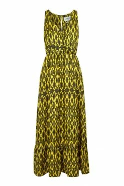 KOMODO Whirlygig Cupro Vegan Silk Maxi Dress | Tangerine