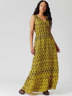 KOMODO Whirlygig Cupro Vegan Silk Maxi Dress | Tangerine