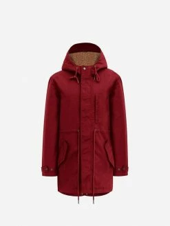 KOMODO Clothing Wilson Women's Organic Cotton Water Resistant Parka | Burgundy