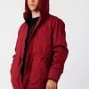 KOMODO Wilson Men's Organic Cotton Water Resistant Parka | Burgundy Clothing