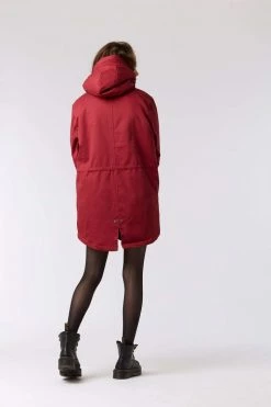KOMODO Clothing Wilson Women's Organic Cotton Water Resistant Parka | Burgundy