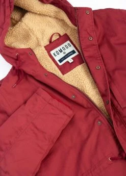 KOMODO Clothing Wilson Women's Organic Cotton Water Resistant Parka | Burgundy