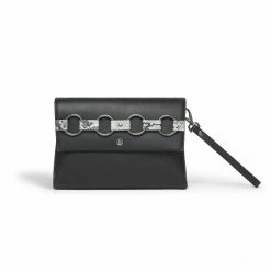 LaBante London Bags Alder Vegan Leather Clutch Crossbody Bag | Black