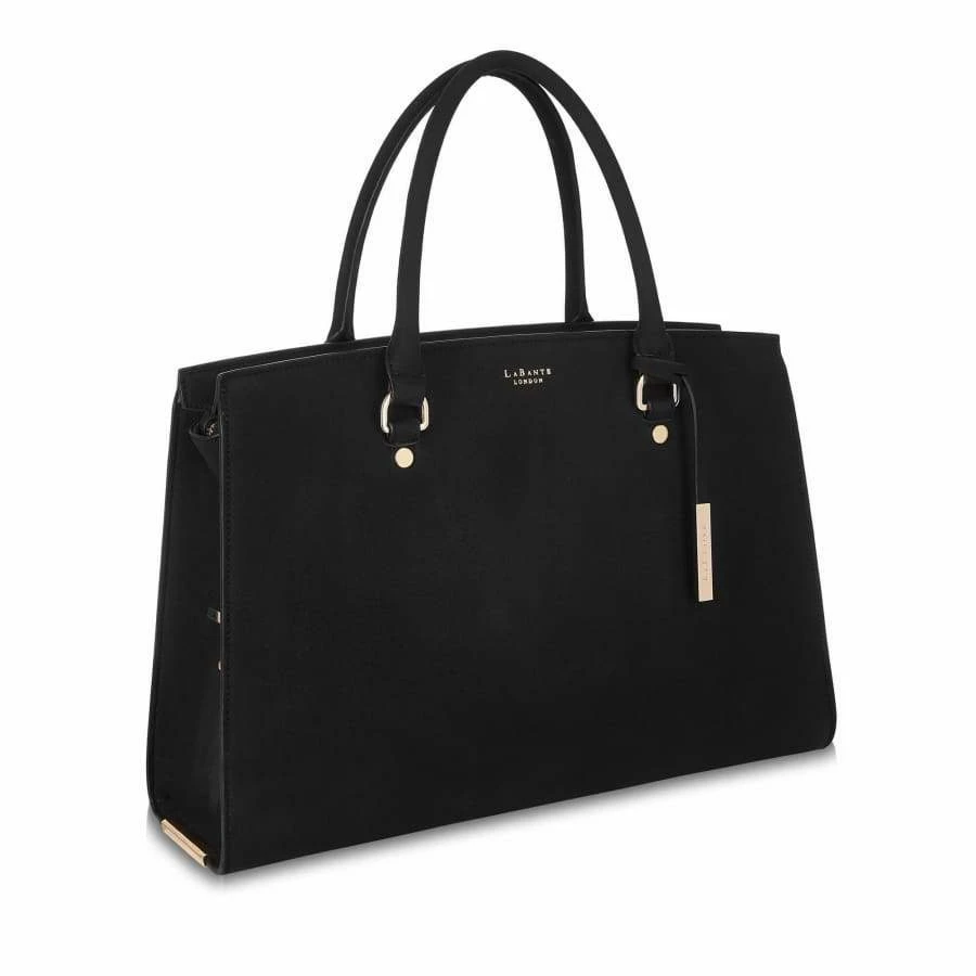 LaBante London Bags Aricia Vegan Leather Laptop Bag | Black 4 LaBante London Bags Aricia Vegan Leather Laptop Bag | Black