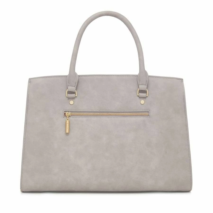 LaBante London Bags Aricia Vegan Leather Laptop Bag | Grey 5 LaBante London Bags Aricia Vegan Leather Laptop Bag | Grey