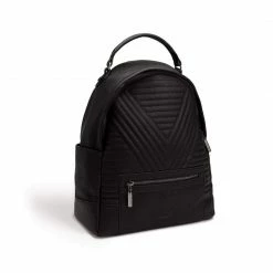 LaBante London Camberwell Quilted Vegan Leather Backpack | Black