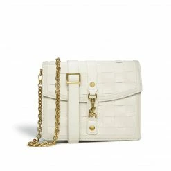 LaBante London Daisy Vegan Leather Shoulder & Crossbody Bag | White Bags