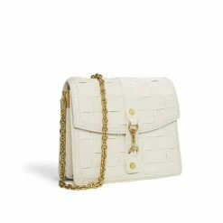 LaBante London Daisy Vegan Leather Shoulder & Crossbody Bag | White Bags