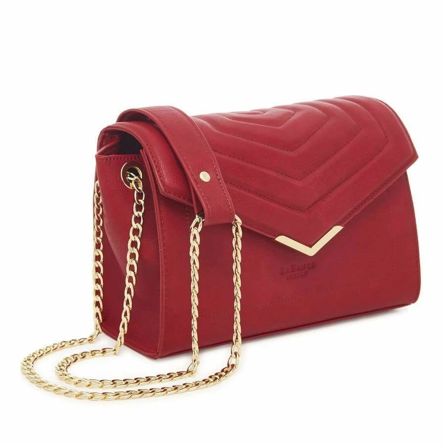 LaBante London Bags Kensington Vegan Leather Crossbody Bag | Red 4 LaBante London Bags Kensington Vegan Leather Crossbody Bag | Red
