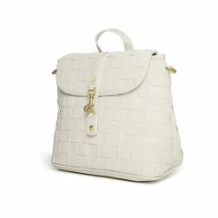 LaBante London Rosie Vegan Leather Mini Backpack | White