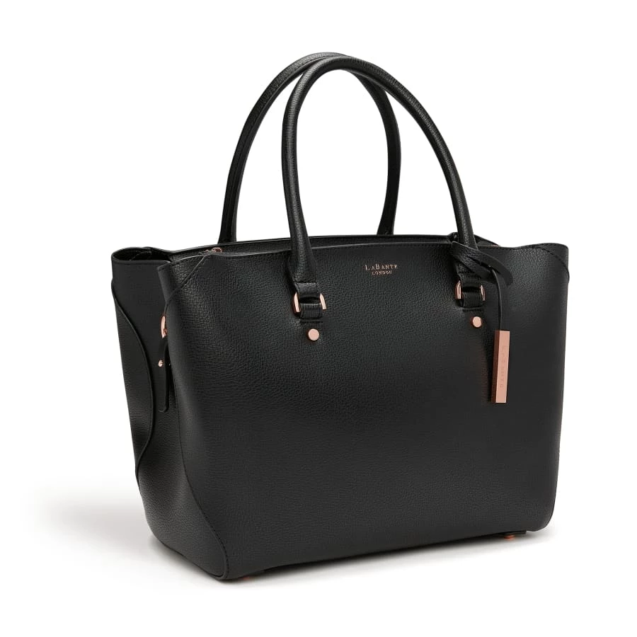 LaBante London Sophie Vegan Leather Tote Bag | Black Bags 5 LaBante London Sophie Vegan Leather Tote Bag | Black Bags
