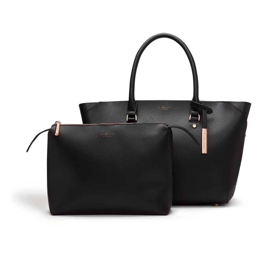 LaBante London Sophie Vegan Leather Tote Bag | Black Bags 4 LaBante London Sophie Vegan Leather Tote Bag | Black Bags